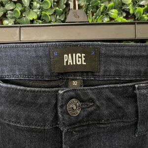 Paige Dark Blue Stretch Skinny Jeans Size 32  -  Inseam 27.5"